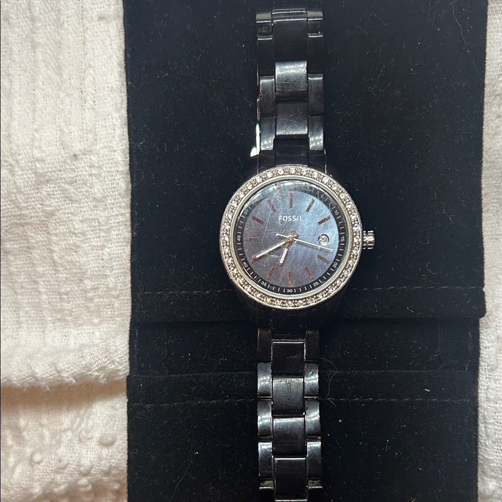 Fossil Black and Silver Women's Watch